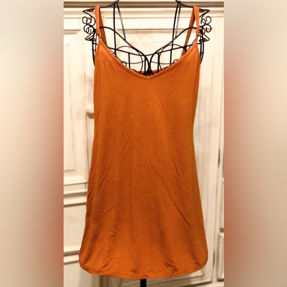 Coral Free People Adjustable Spaghetti Strap Shirt